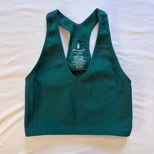 Free People Movement- Green Racerback Crop Top